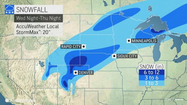 Snow forecast Wednesday night-Thursday night by AccuWeather